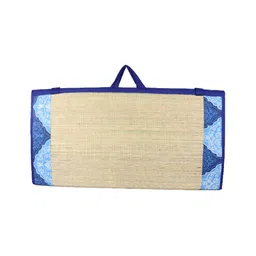 KALA DARSHAN CRAFTS BAZAR Blue Foldable Korai Grass Carpet-image-34