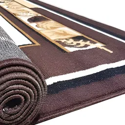 Safiya Carpet Brown Floral Water Resistant Polypropylene Carpets-image-4