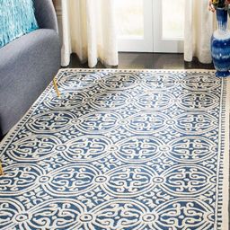 IMRA CARPET Navy Blue Ethnic Motifs Hand-Tufted Woollen Carpet-picture-7