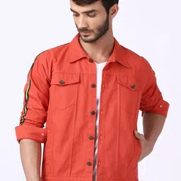 VOXATI Men Orange Denim Jacket-picture-55