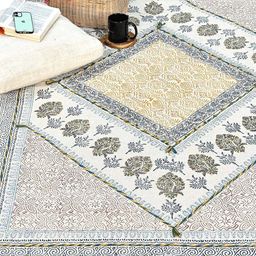 Art Avenue Green Woven Design Ethnic Motifs Traditional Carpet-17