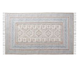 Art Avenue Brown & Grey Ethnic Motifs Printed & Embroidered Cotton Carpet-picture-9