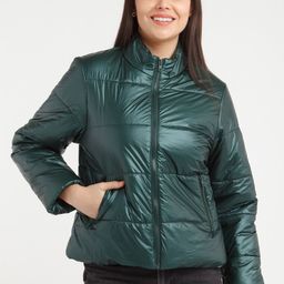 Zink London Women Green Puffer Jacket-picture-4