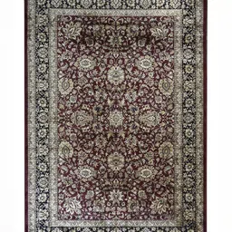 IMRA CARPET Maroon Ethnic Motifs Handmade Polyester Carpet-image-50