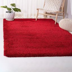 IMRA CARPET Red Woolen Abstract Anti Skid Shaggy Carpets-picture-6