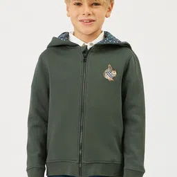 One Friday Boys Green Open Front Jacket-image-15