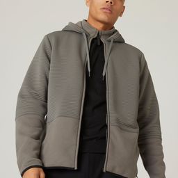 Domyos By Decathlon Men Grey Insulator High Collar Fleecy Zipped Fitness Training Hoodie-picture-23
