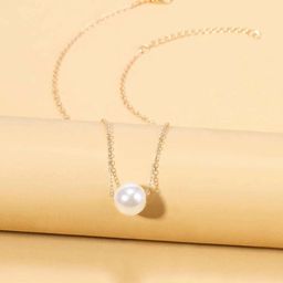 Pinapes Women Gold-Plated Pearl Necklace-58