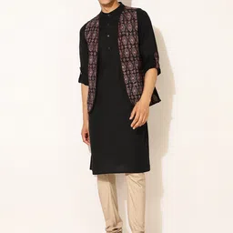 Fabindia Men Printed Pure Cotton Kurta with Churidar-image-34