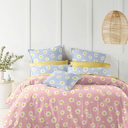 Banchmark Home Furnishings Pink & White Ethnic Motifs 200 TC King Bedsheet with 2 Pillow Covers-image-34