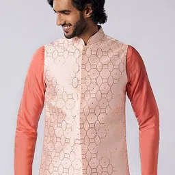 KISAH Embellished Mandarin Collar Nehru Jacket-54