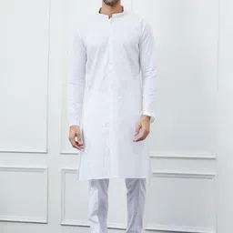 See Designs Abstract Embroidered Pure Cotton Kurta with Pyjamas-image-33