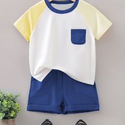 BAESD Unisex Kids Colourblocked T-shirt With Short-image-82