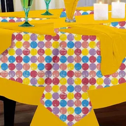 LUSHOMES Multicoloured Printed 6 Seater Table Linen Set-38