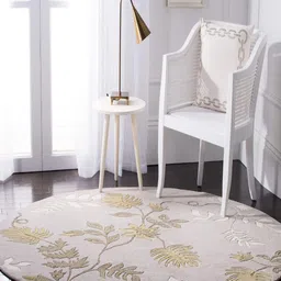 Safiya Carpet Grey Floral Hand-Tufted Woollen Carpets-image-41