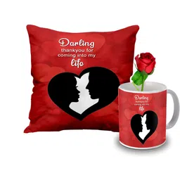 ME & YOU Red & Black 3 Pcs Printed Home Gift-12