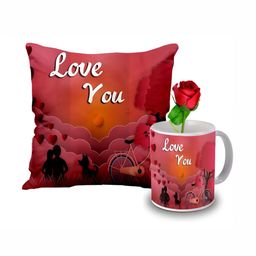 ME & YOU Red & White 3 Pieces Printed Home Gift Set-image-113