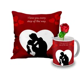 ME & YOU Red & Black 3 Pieces Printed Home Gift Set-5