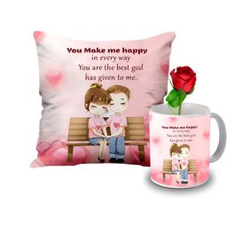 ME & YOU Red & White 3 Pieces Printed Home Gift Sets-image-111