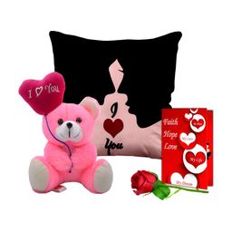 ME & YOU Red & Pink 4 Pieces Printed Home Gift Set-image-112