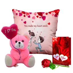 ME & YOU Red & Pink 4 Pieces Printed Home Gift Set-7