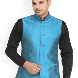 Exotic India Woven Nehru Jacket-image-77