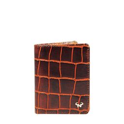 CALFNERO Men Brown Textured Leather Card Holder-image-46