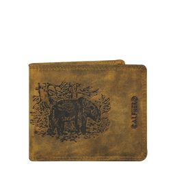 CALFNERO Men Brown & Black Abstract Leather Two Fold Wallet-image-26