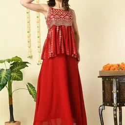 Myshka Embroidered Top & Skirt-16