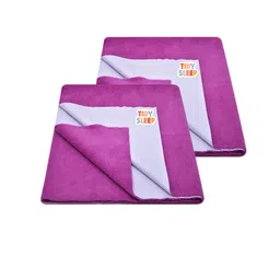 TIDY SLEEP Kids Set Of 2 Violet Water Proof Mattress Protector-13