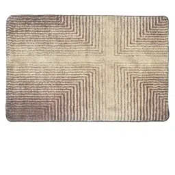 BIANCA Brown Geometric Design Anti-Skid Soft Rectangular Shaggy Carpet image 4