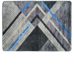 BIANCA  Blue Printed Carpet With Non-Slip Rubber Backing image 4