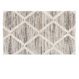 Sapana Carpet-Mats Cream & Grey Geometric Printed Rectangle Carpet image 3