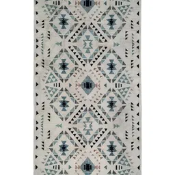 Sapana Carpet-Mats Cream-Coloured Geometric Anti-Skid Polyester Carpet image 3