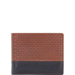 THe VerTicaL Men Geometric Textured Leather Two Fold Wallet image 3