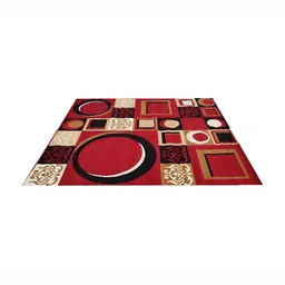 Safiya Carpet Red Printed Floor Carpets image 4