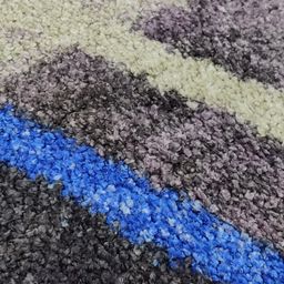 BIANCA  Blue Printed Carpet With Non-Slip Rubber Backing image 5