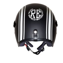 Royal Enfield Typography Printed Scratch Resistant Open Face Helmet image 2
