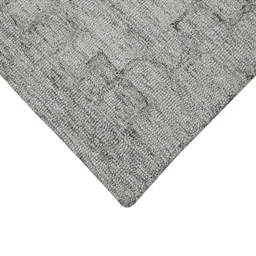 saraswatii global Grey & Black Geometric Printed Woollen Rectangular Carpet image 3