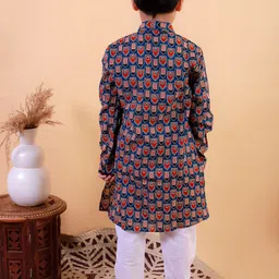 UNBIND Boys Regular Pure Cotton Kurta with Pyjamas image 5
