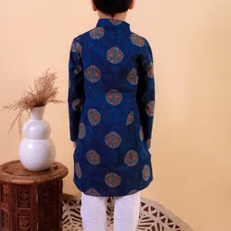 UNBIND Boys Printed Regular Pure Cotton Kurta with Pyjamas image 4