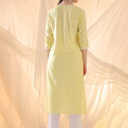 Anouk Floral Yoke Design Regular Kurta with Trousers & With Dupatta image 4