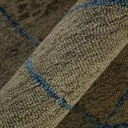 saraswatii global Grey & Blue Geometric Printed Rectangular Woollen Carpet image 4