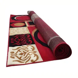 Safiya Carpet Red Printed Floor Carpets image 3
