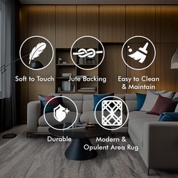 Sapana Carpet-Mats Beige & Off White Abstract Printed Rectangle Carpet image 5