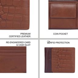 THe VerTicaL Men Textured Leather Two Fold Wallet image 4