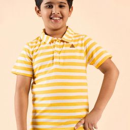 Stylo Bug Boys Striped Henley Neck Drop-Shoulder Sleeves Pockets Slim Fit T-shirt-image-72