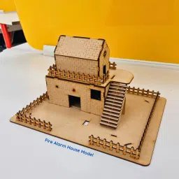 DIY Fire Detection House Model Kit with LED and Alarm system-22
