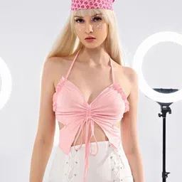 BAESD Tie-Up Detail Crop Corset Top-image-50