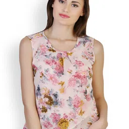BAESD Floral Printed Pleated Top-picture-36